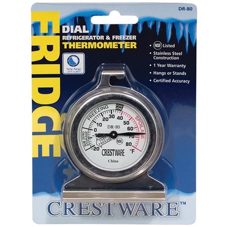 CRESTWARE Fridge or Freezer Dial Thermometer TRMDR80